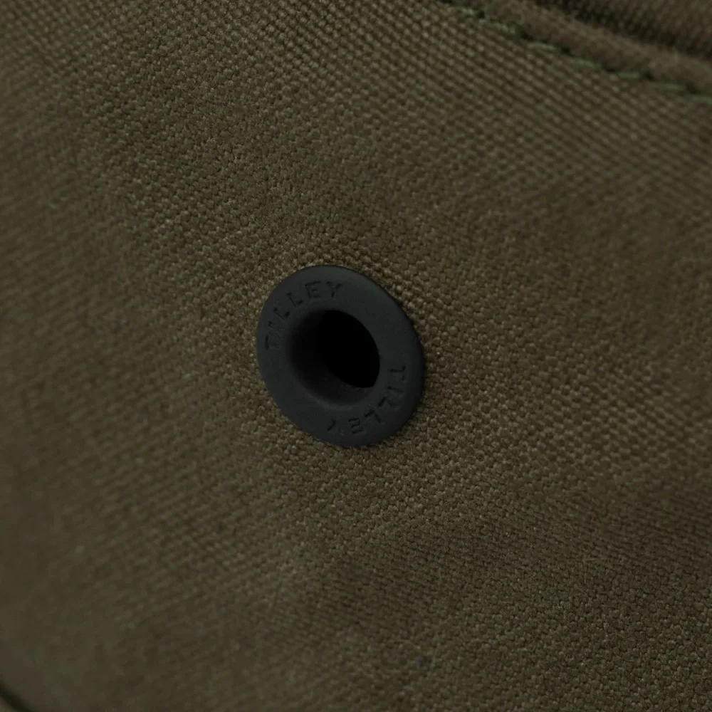 New TILLEY sz S Waxed Cotton Bucket Waterproof Hat Green Handmade Sun pr…